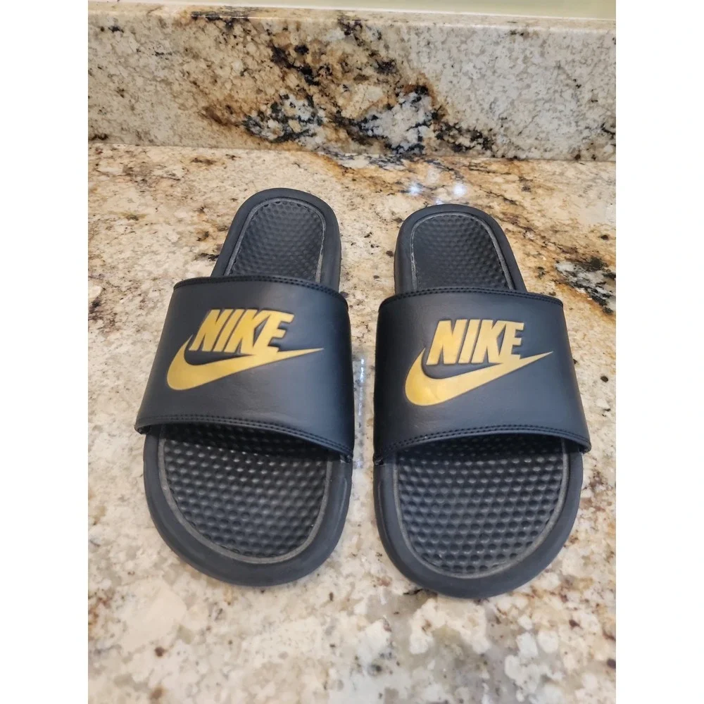 NIKE Benassi JDI Slides Sandals Black Rose Off Court Shoes Slip On Men's Size 11